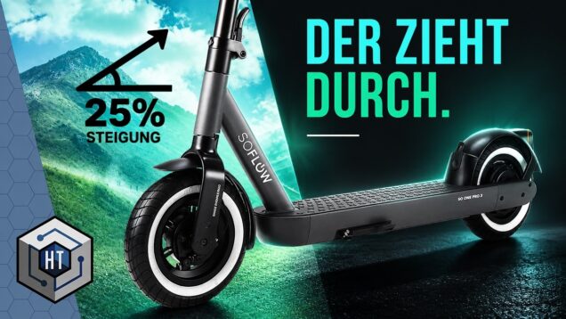 SoFlow SO ONE PRO 3 E-Scooter im HennTech-Test – YouTube-Thumbnail